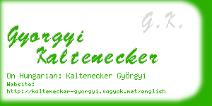 gyorgyi kaltenecker business card